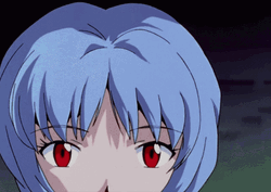 Rei Ayanami Fierce Eyes GIF