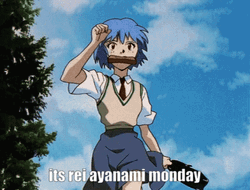 Rei Ayanami Frantic Monday GIF