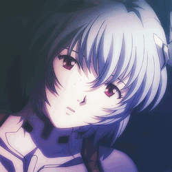 Rei Ayanami Looking And Talking GIF