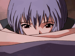 Rei Ayanami Lying On Bed GIF