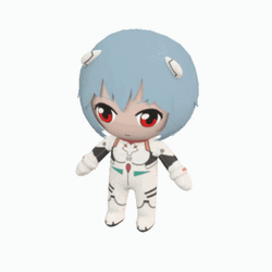 Rei Ayanami Plush Swirling And Twirling GIF