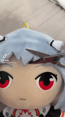 Rei Ayanami Plush Tossed GIF