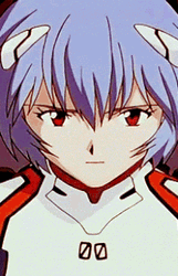 Rei Ayanami Serious Look GIF