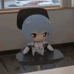 Rei Ayanami Small Doll Version GIF