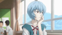 Rei Ayanami Staring At Window GIF