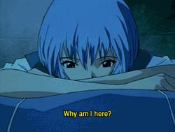Rei Ayanami Thinking Deeply GIF