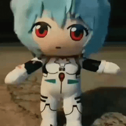 Rei Plush Stop Motion Falling Down GIF