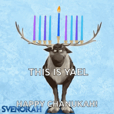 Reindeer With Candles On Antlers GIF