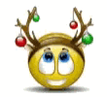 Reindeer With Christmas Lights Dancing Emoji