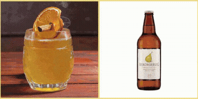 Rekorderlig Bottle Next To Glass GIF