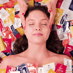 Relaxing Girl Head Oil Massage GIF