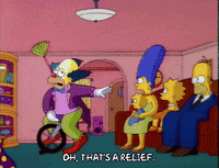 Relief Sarcastic Krusty The Clown GIF