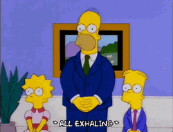 Relief Sigh All Together The Simpsons GIF