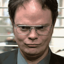 Relief Sigh Annoyed Dwight Schrute GIF