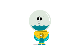 Relief Tinkle Robot Motion Graphics GIF