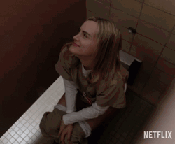Relief Toilet Time Piper Chapman GIF