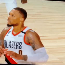 Relieved Damian Lillard Basketball GIF