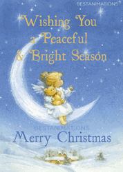 Religious Christmas Angel In Sky GIF