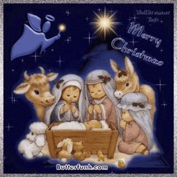 Religious Christmas Baby Jesus In Manger GIF