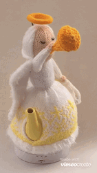 Religious Christmas Snow Angel GIF