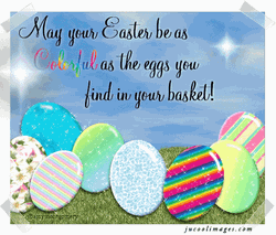 Religious Easter Colorful Egg Hunting GIF