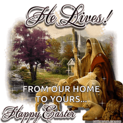 Religious Happy Easter Jesus Lives GIF
