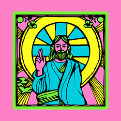 Religious Stained Glass For Easter GIF