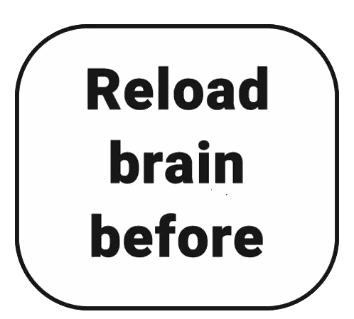 Reload Brain Sign Sticker