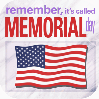 Remember It's Called Memorial Day Poster With American Flag
