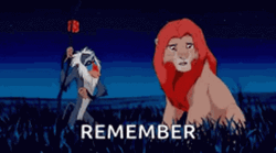 Remember Rafiki Hitting Simba GIF