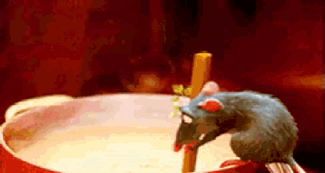 レミー ディズニー　料理　ネズミ GIF