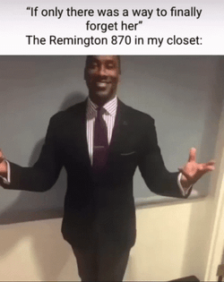 Remington 870 In Closet Shannon Sharpe Meme GIF