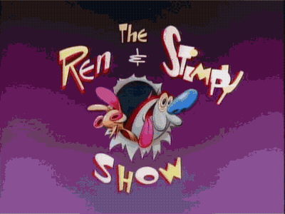 Ren And Stampy Show Logo Purple GIF