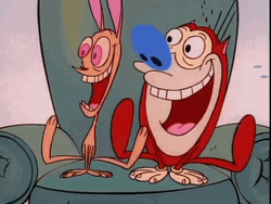 Ren And Stimpy Saw Clapping Feet GIF