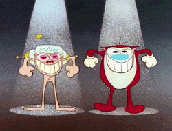 Ren And Stimpy Saw Dancing GIF