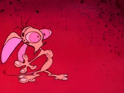 Ren And Stimpy Saw Pumping Heart GIF
