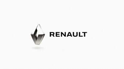Renault Logo With Yellow Stripe GIF