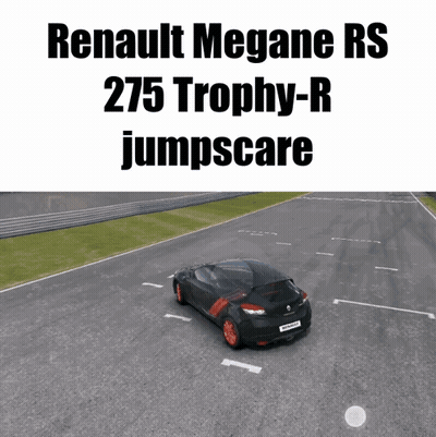 Renault Megane RS 275 Trophy-R Jumpscare GIF
