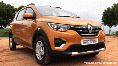 Renault Triber Parked In Dirt GIF