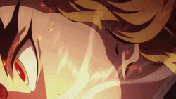 Rengoku Demon Slayer Fighting In Mugen Train GIF