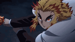 Rengoku Power Attack Vs Akaza GIF