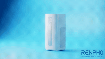 Renpho Smart Health Simplified Is Written On The Blue Background GIF