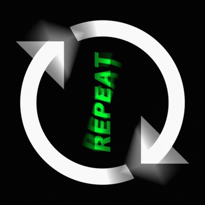 Repeat Word In Circle On Black GIF