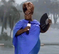 Reporter Fanning Herself Hurricane Meme GIF