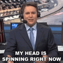Reporter Hand Signaling Head Spinning GIF