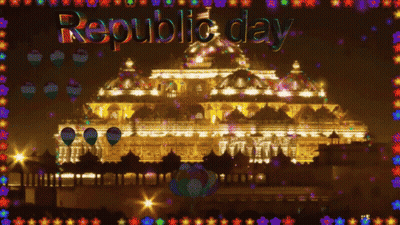 Republic Day Celebrated With Temple GIF