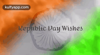 Republic Day Greeting Card With Indian Flag GIF