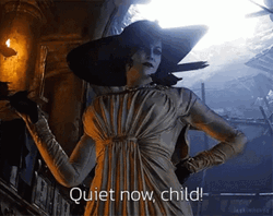 Resident Evil  Lady Dimitrescu Quite Now Child GIF