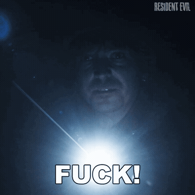 Resident Evil Poster Man In Dark GIF