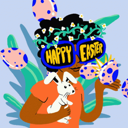 Resurrection Sunday Pink And Blue Eggs GIF